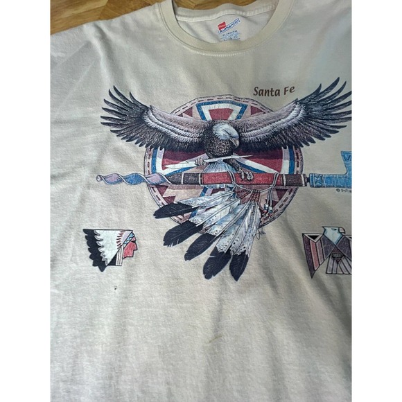 Vintage Native American Graphic T Shirt Santa Fe Single Stitch American Eagle XL - Picture 10 of 11